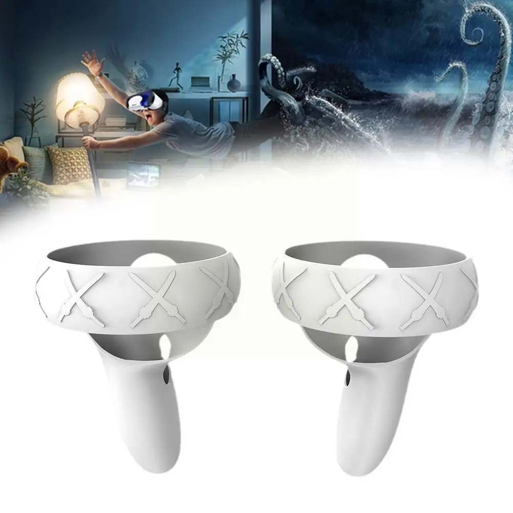 

Scratch-resistant And Dust-proof Handle Silicone Protective 2 VR Accessory For Oculus Skin Quest Handle Cover F2B3