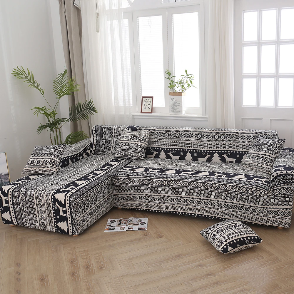 2 шт. Набор чехлов для дивана геометрический чехол эластичный гостиной домашних