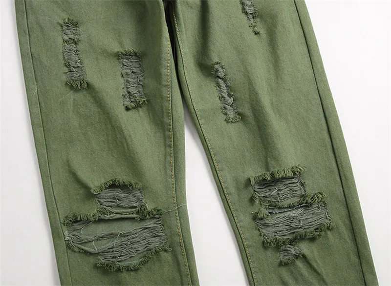 Рваные джинсы для мужчин прямые брюки в стиле хип-хоп повседневные штаны из