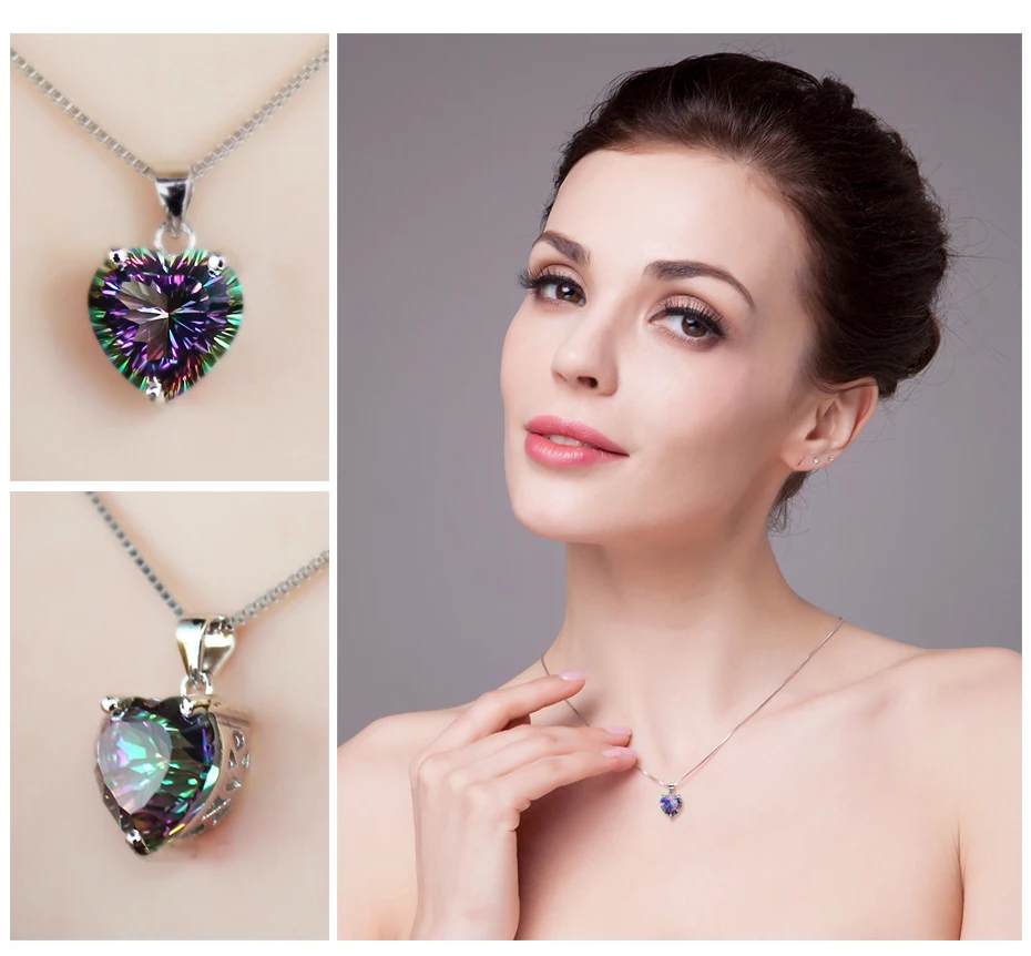 Женские вечерние Подвески CiNily подвески в форме сердца из стерлингового серебра