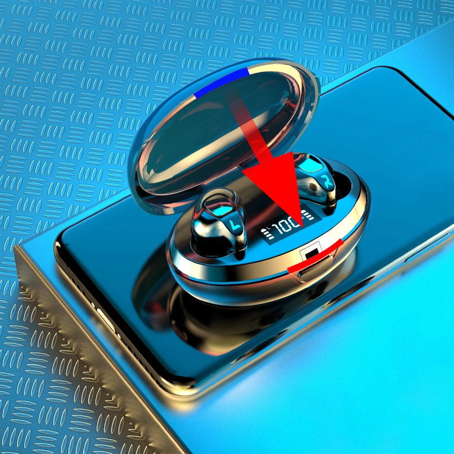 Беспроводные наушники зарядное устройство спортивные водонепроницаемые Bluetooth с