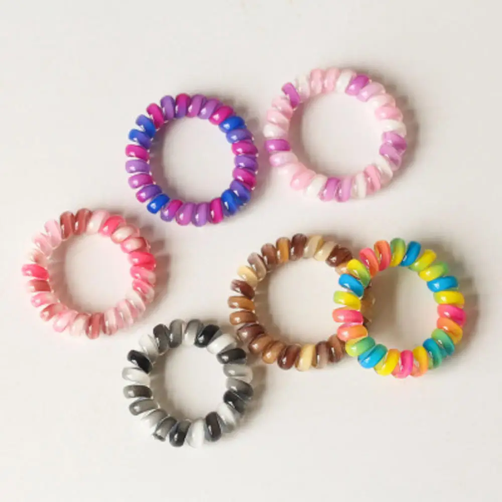 Корейские аксессуары для волос простой градиентный цвет резинка пони хвост