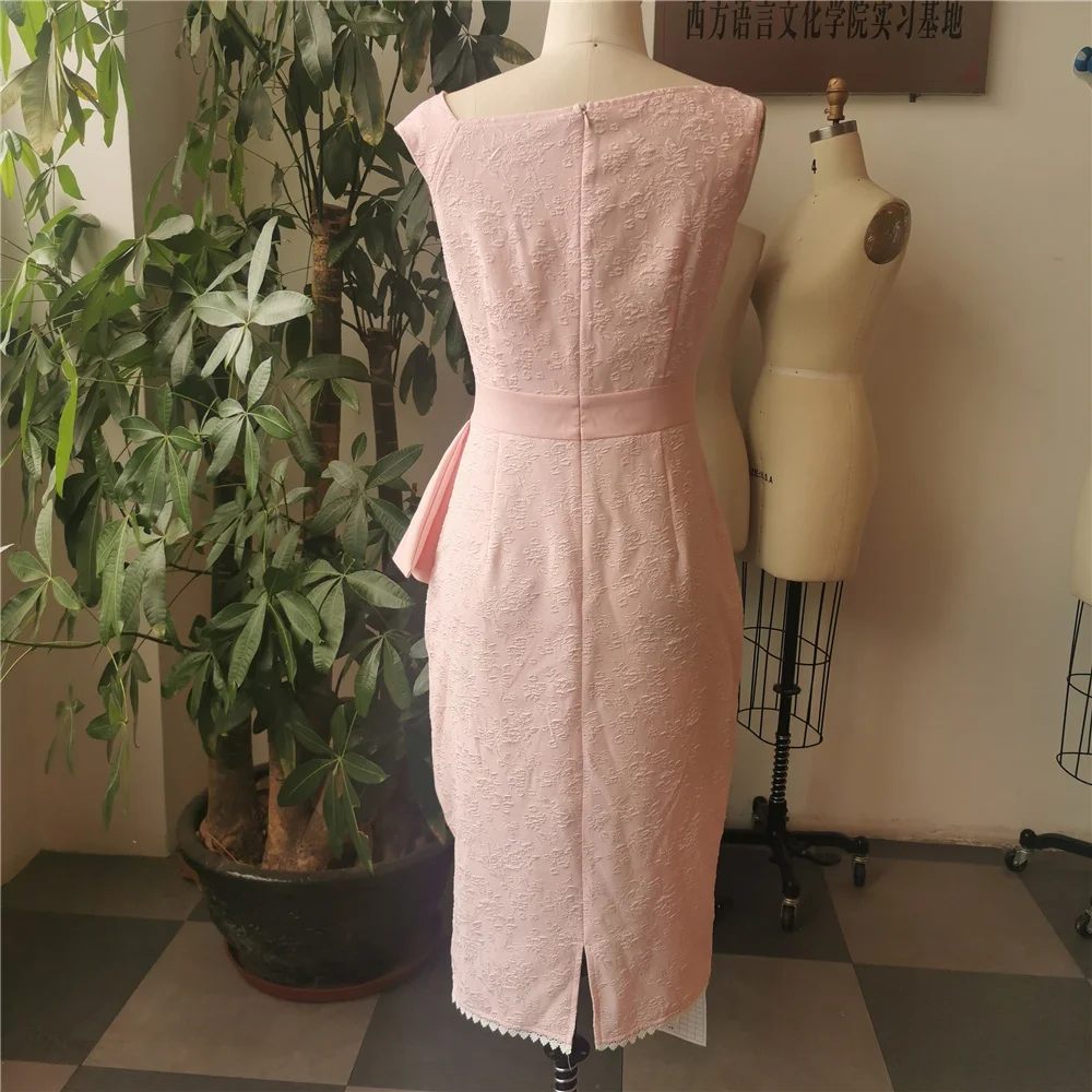 

Sexy Lace Patchwork Midi Bodycon Dress for Women 2021 Casual Summer Robe Femme Pleated Ruffles Office Maxi Vestido Party