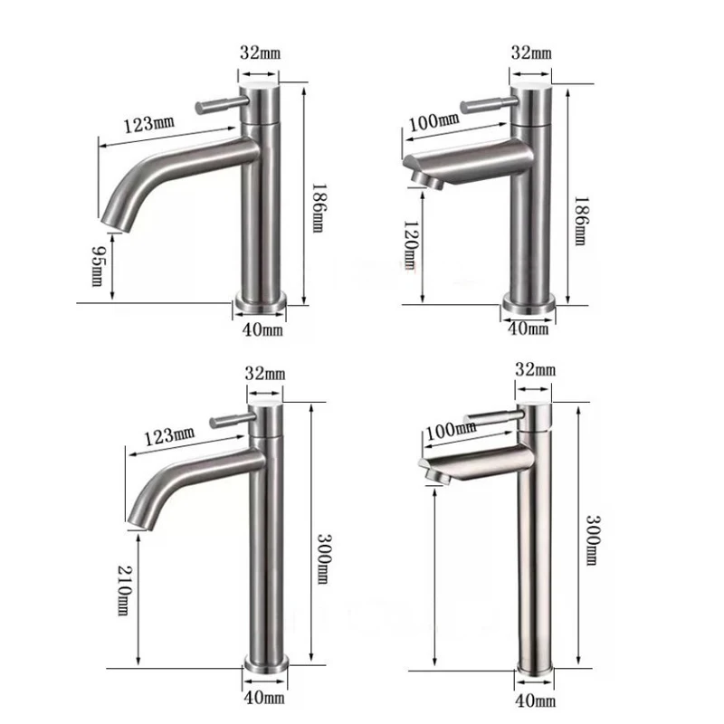 Нержавеющая сталь одинарный кран холодной воды быстро открыть Тип Ванная
