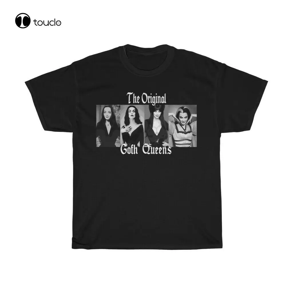 

Тяжелая хлопковая черная футболка унисекс Vampira Morticia Elivra Bride Of Frankenstein Goth