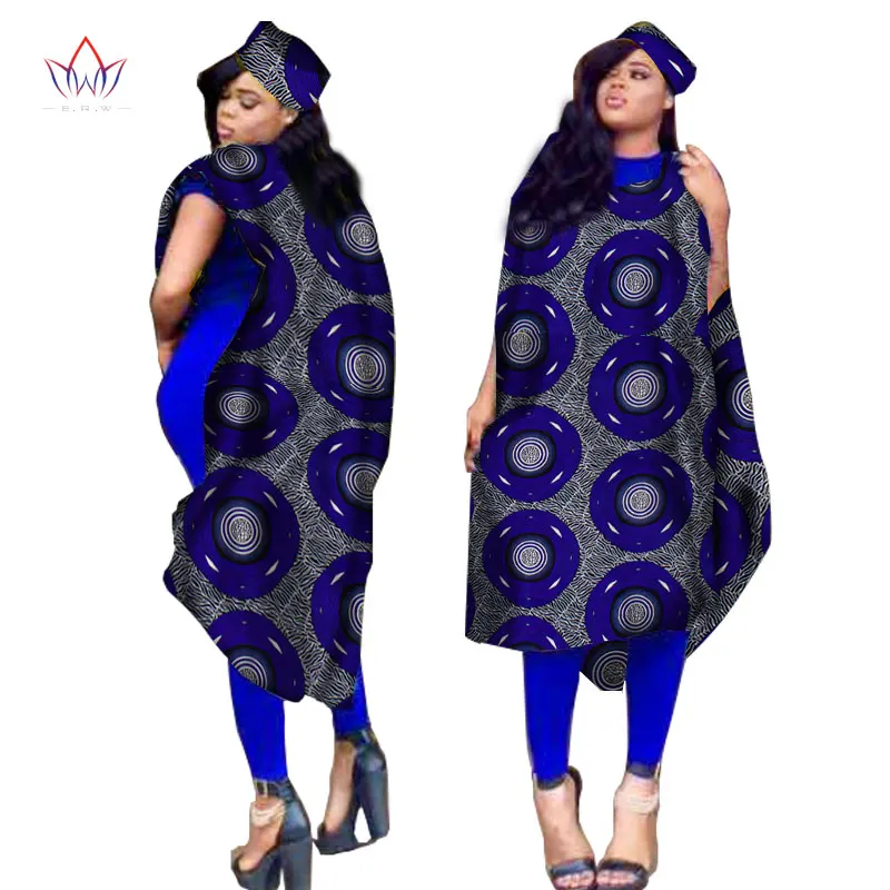 

2021 Women Summer Dress Sleeveless African Women Robes Dashiki Traditional Print Bazin Riche Africa Style Plus Size 6XL WY1657