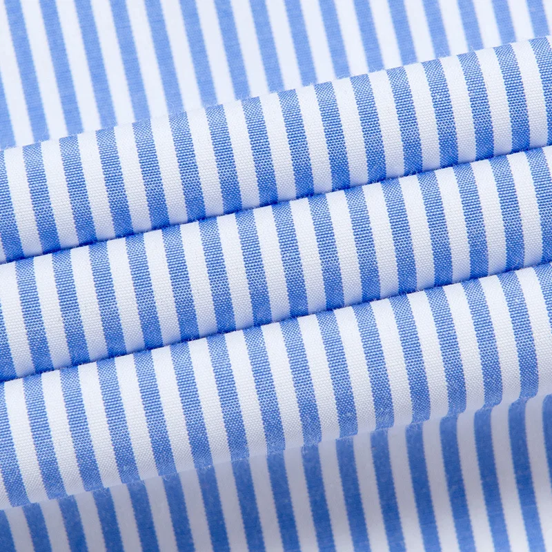 

Trendy Classic Mens Dress Shirts Clothing Long Sleeves Casual Formal Men's Striped Button Down Slim Fit Cotton Black Shirt