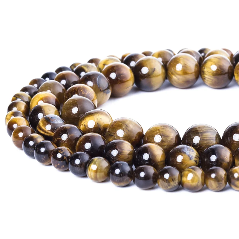 Натуральные материалы 4/6/8/10 мм желтый тигровый глаз круглые бусины аксессуары AB +