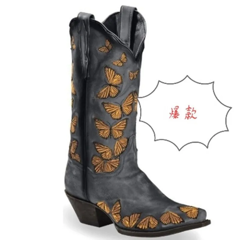 

winter boots women womens botas altas mujer cowboy for Punk vrouwen laarzen