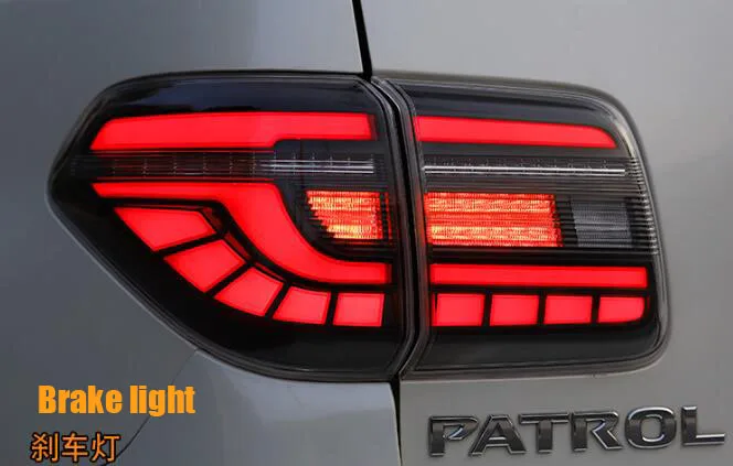 Автомобильный Стайлинг светодиодный задний фонарь для Nissan Patrol Y62 2012- задние фонари светодиодный задний фонарь динамический сигнал поворота+ drl+ тормоз+ Парк+ сигнал