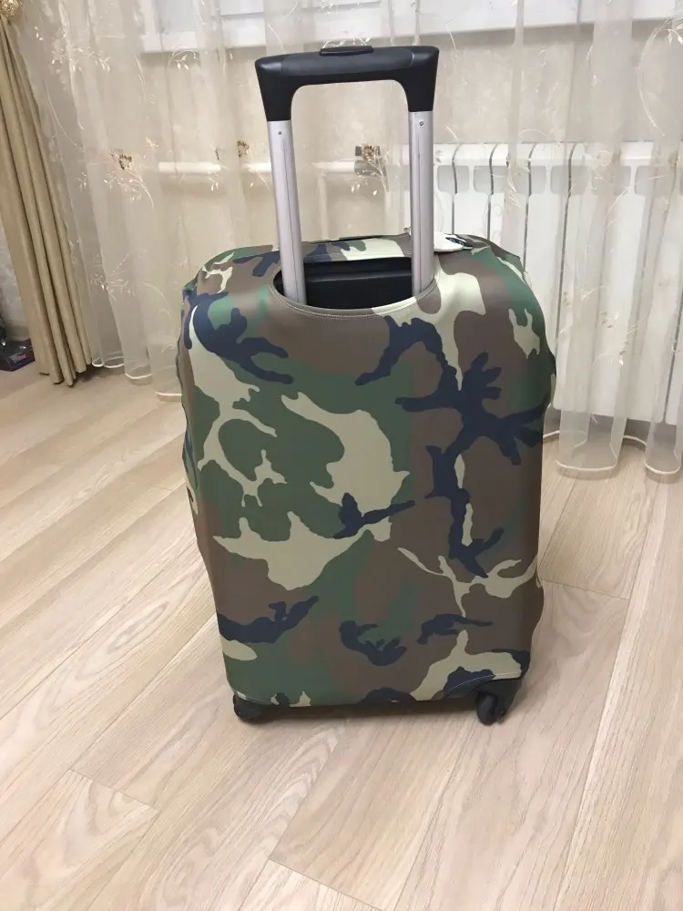 Армейский Камуфляж, аксессуары для путешествий, чехол для костюма, Защитные Чехлы 18-32 дюймов, эластичный багажный пылезащитный чехол, растягивающийся чехол