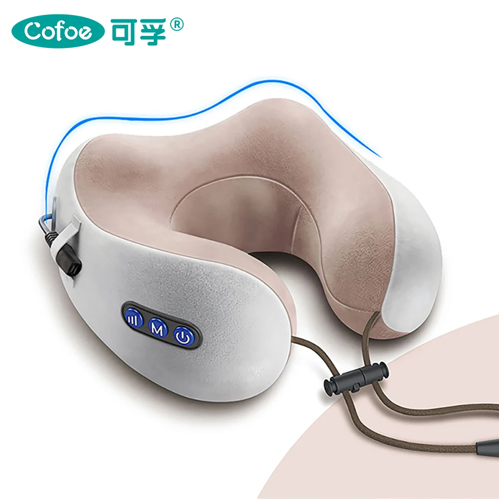 

Cofoe Электрический массажер для шеи шейный позвоночник Талия u-образная Подушка Многофункциональный портативный массаж шеи Релаксация на от...
