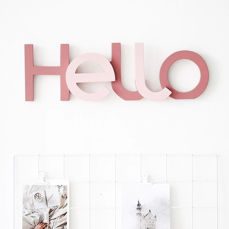 Большие деревянные украшения в скандинавском стиле Алфавит креативные личные