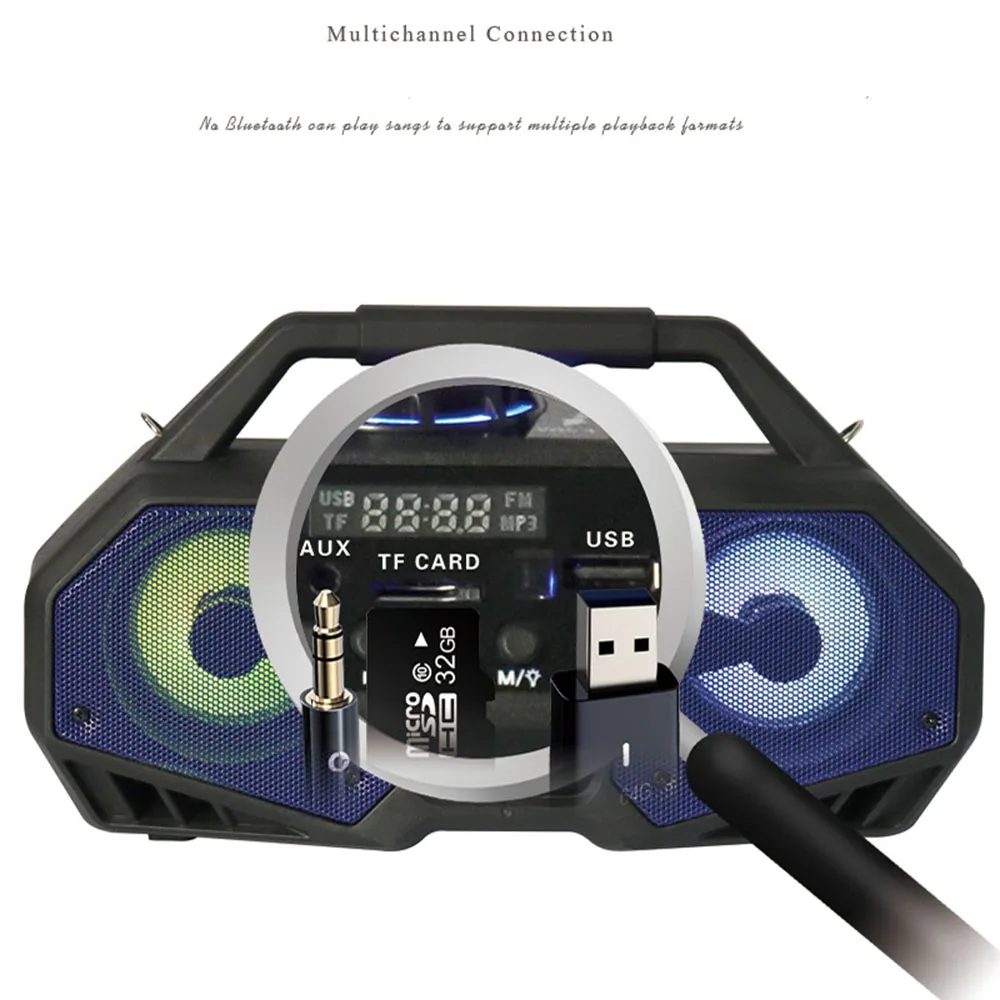 HYASIA LED цветная bluetooth-колонка портативная 3D объемная Беспроводная Громкая колонка