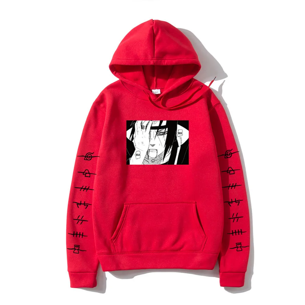Мужская Японская уличная одежда толстовка Itachi Повседневная мода хип-хоп Осень