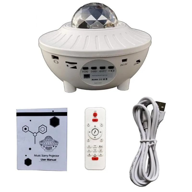 

Bluetooth Control Colorful Starry Projector Light Sky Galaxy USB Voice Music Player LED Night Light Romantic Projection Lamp
