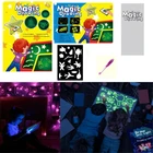 А3 А4 А5 Рисование с светильник в темноте детская забавная игрушка доска для рисования набор английский язык 2019 игрушка для мальчиков и девочек головоломка рисунок Волшебный луч
