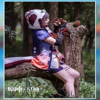 anime game genshin impact%e2%80%99s new cosplay sayu costume restores the character design of project soft and cute tail decoration