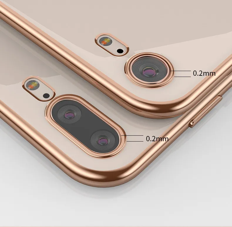 Роскошный чехол для iPhone XS MAX XR X 8 Plus 6 6S 7 ультратонкий прозрачный резиновый из ТПУ