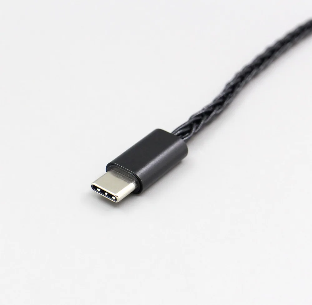 Тип C MFI 8 ядер OCC посеребренный смешанный кабель для наушников для Shure se535 se846 se215 se315 se425 MMCX LN006001