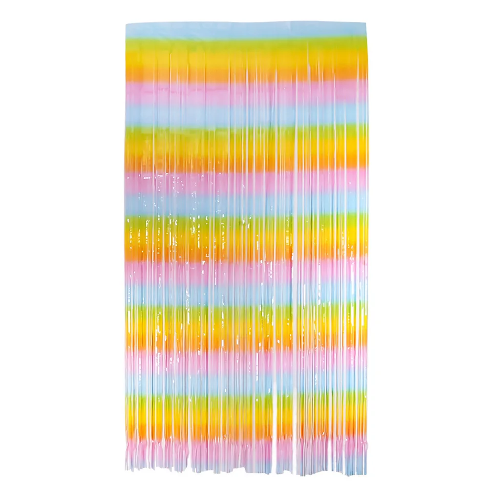 1 шт. ПЭТ градиентные многоцветные блестящие кисточки занавеска для фона товары