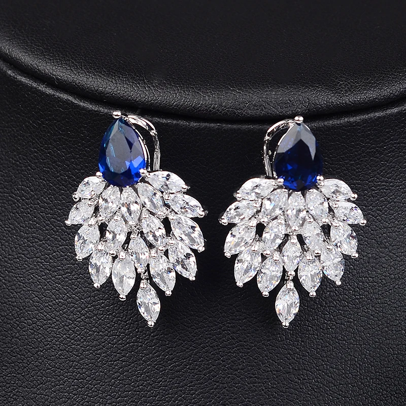 

Uilz Beautiful Top Quality Cubic Zirconia Earrings Jackets Shining Jewelry For Female Anniversary Wedding UE4084