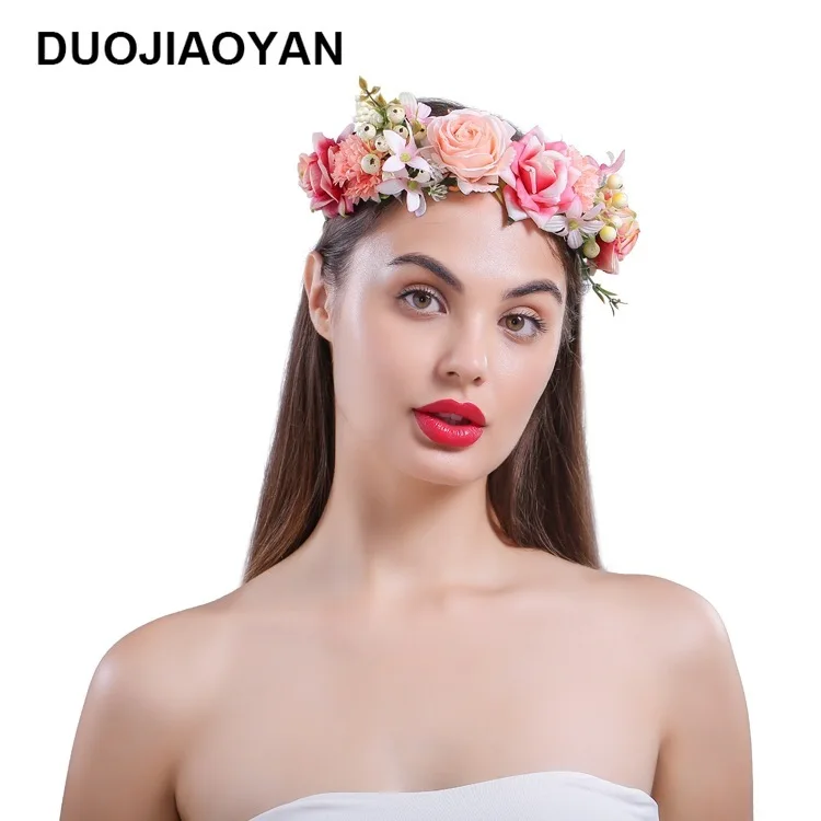 Более Красивая Женская повязка на голову с перекрестными краями и цветочным