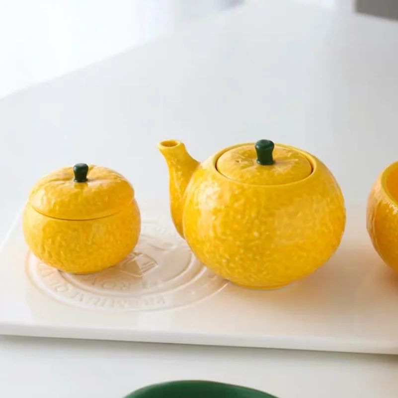 

Small Sugar Bowl сахарница дерево Seasoning Pot Sauce Ceramic Fissman посуда Storage Yellow Grapefruit Shape 28162.00 хохлома