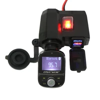 bestever 3 in 1 usb motorcycle charger waterproof abs socket digital display black dual usb charger voltmeter cigarette lighter
