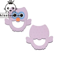 kissteether owl teether teething for baby infant chewable chewing toys for animal shape teether teething for clips for bpa free