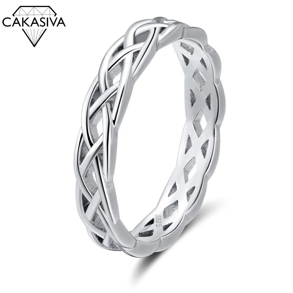 Модное простое кольцо в стиле ретро из серебра 925 пробы белое золото крест