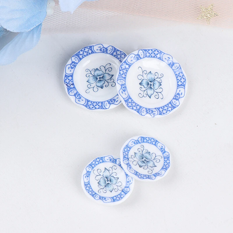 

15pcs 1:12 Porcelain Tea Cup Set Flower Tableware Kitchen Dollhouse 1/12 Scale Miniature (8 Patterns for your choice)