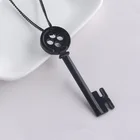 Ожерелье из фильма Коралина, ювелирные изделия, черная кнопка, ключ секрета дверной кулон, ожерелья, аксессуары для косплея