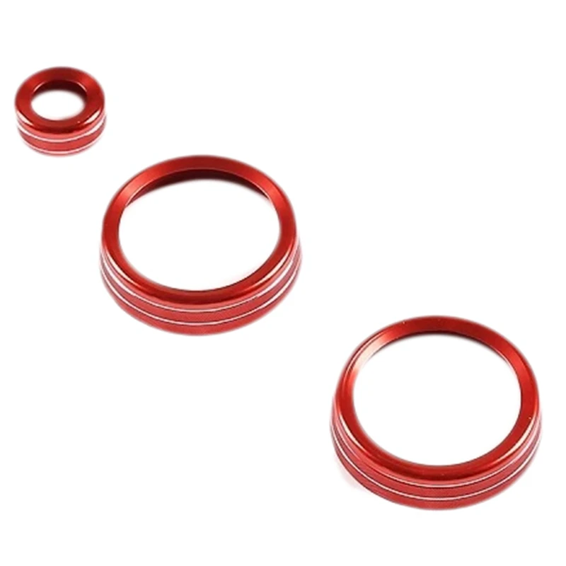 

for Land Rover Defender 110 2020 Red Aluminum Alloy o Ring Car Air Conditioning Knob Trim