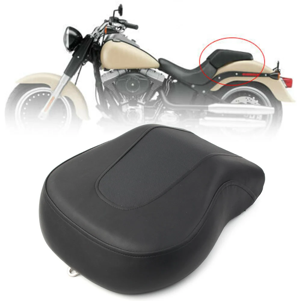 

Motorbike Rear Passenger Seat Pillion Black Leather For Harley Davidson FLSTF FatBoy 2008 2009 2010 2011 2012 2013 2014 NEW