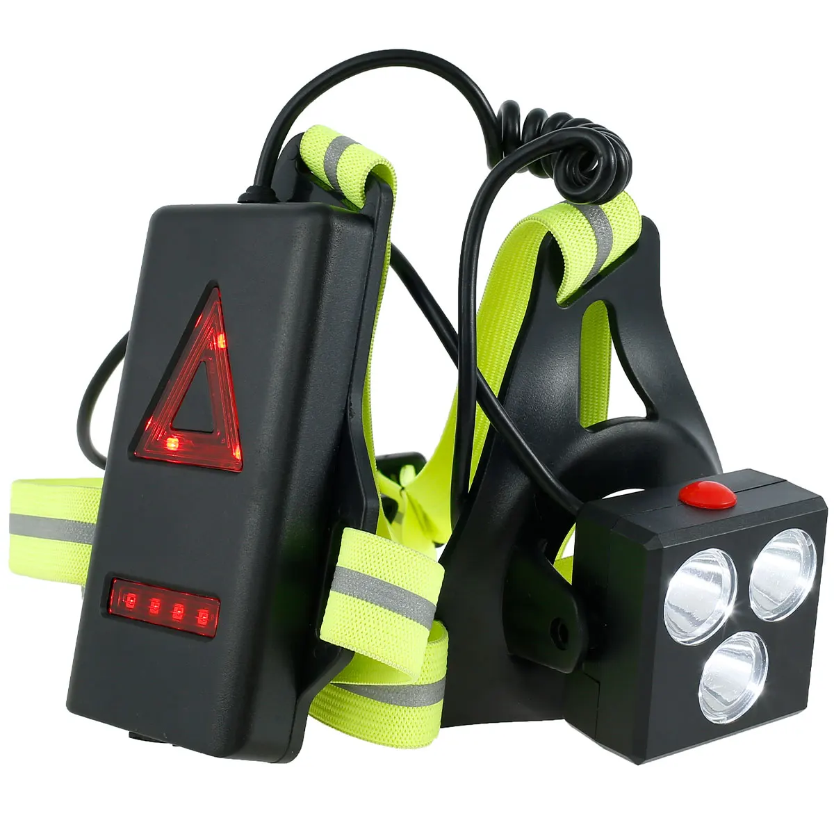 

New USB Rechargeable Night Running Light 530LM LED Chest Light 3 Lighting Mode Adjustable Running Warning Lamp Reflective Straps