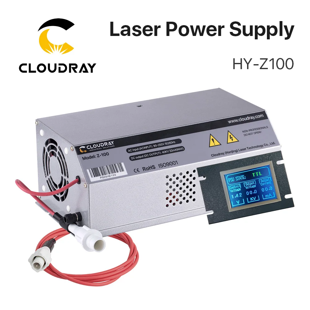 Cloudray 100 120 Вт CO2 лазерный блок питания монитор AC90 250V трубка EFR для лазерной