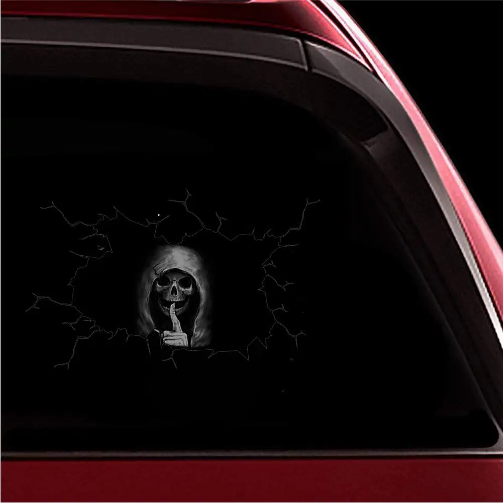 

1Pcs Happy Halloween Wall Floor Sticker Horror Wall Decal Decor Sticker Window Home Decoration car Silent Skull Party Stick P1S8