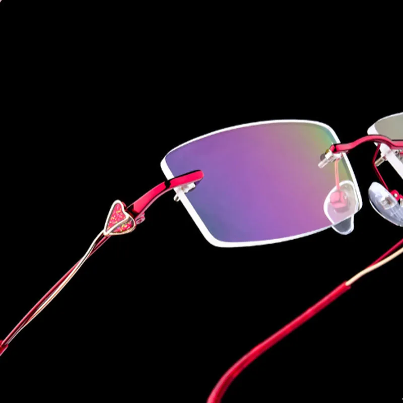 Оправа для очков Женская прямоугольная без оправы оптические аксессуары в