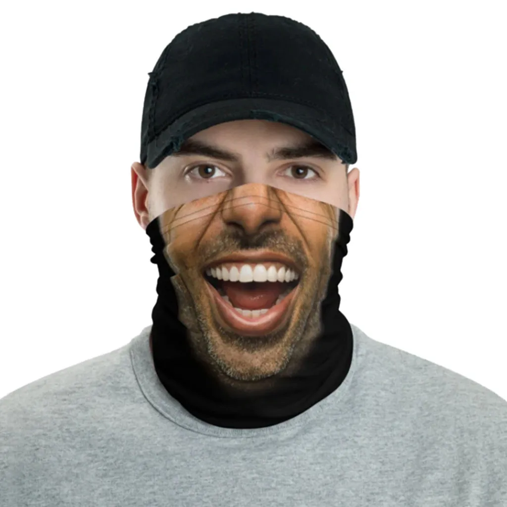 Бесшовные 3d банданы для мужчин и женщин шарфы на шею с забавным принтом езды