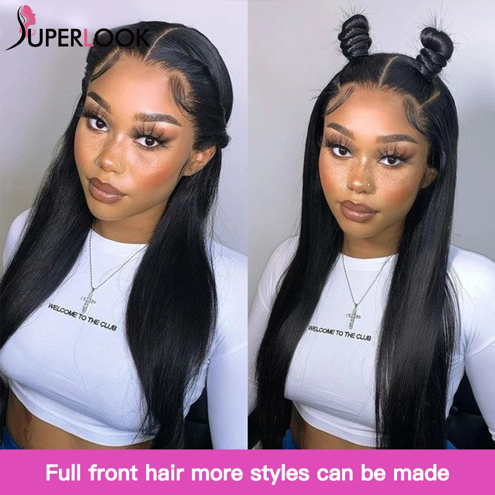 

13x4 Straight Lace Front Wig Transparent Lace Frontal Wigs For Women Brazilian Remy Human Hair Wigs Pre Plucked With Baby Hair