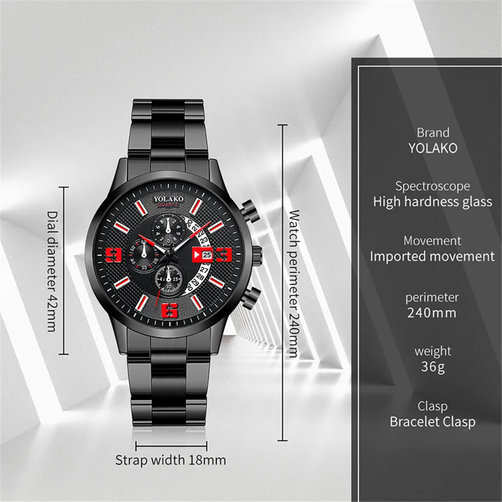 

Fashion Men's Business Quartz Watch High-end Analog Men's Stainless Steel Watch Luxury Quartz Men's Watch