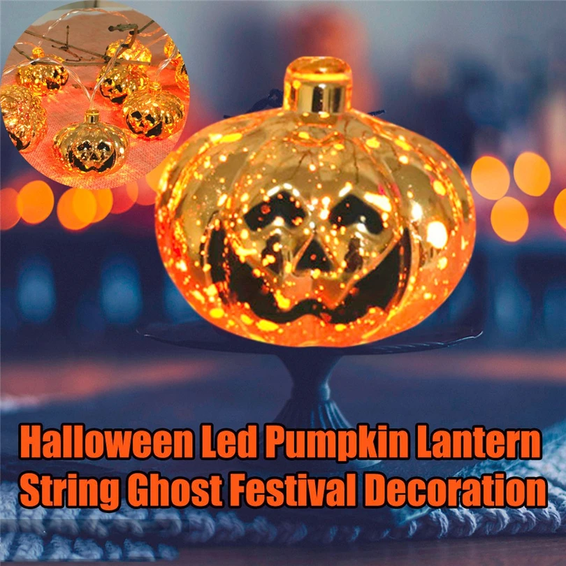 Творческий светодиодный тыква фонари строка для хэллоуина украшения 20 свет