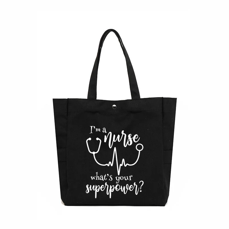 Забавная сумка для медсестры большая емкость женская модная сумка-тоут Холщовая