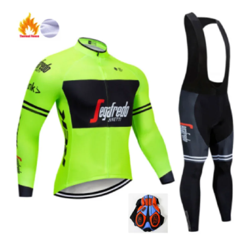 

winter men's cycling jersey set Thermal Fleece Bicycle clothing cycling clothes bike suit jersey ciclismo ropa ciclismo hombre
