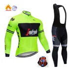 Зимний мужской комплект из Джерси для велоспорта, теплая флисовая одежда для велоспорта, велосипедная одежда, велосипедный костюм, Джерси, Мужская одежда для велоспорта