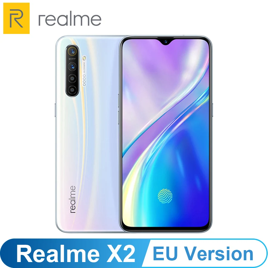 Смартфон OPPO REALME X2 (RMX1993) 8+128 ГБ 6 4 дюйма Snapdragon 730G 64MP Quad Camera 4000 мАч VOOC 30 Вт NFC|Смартфоны|