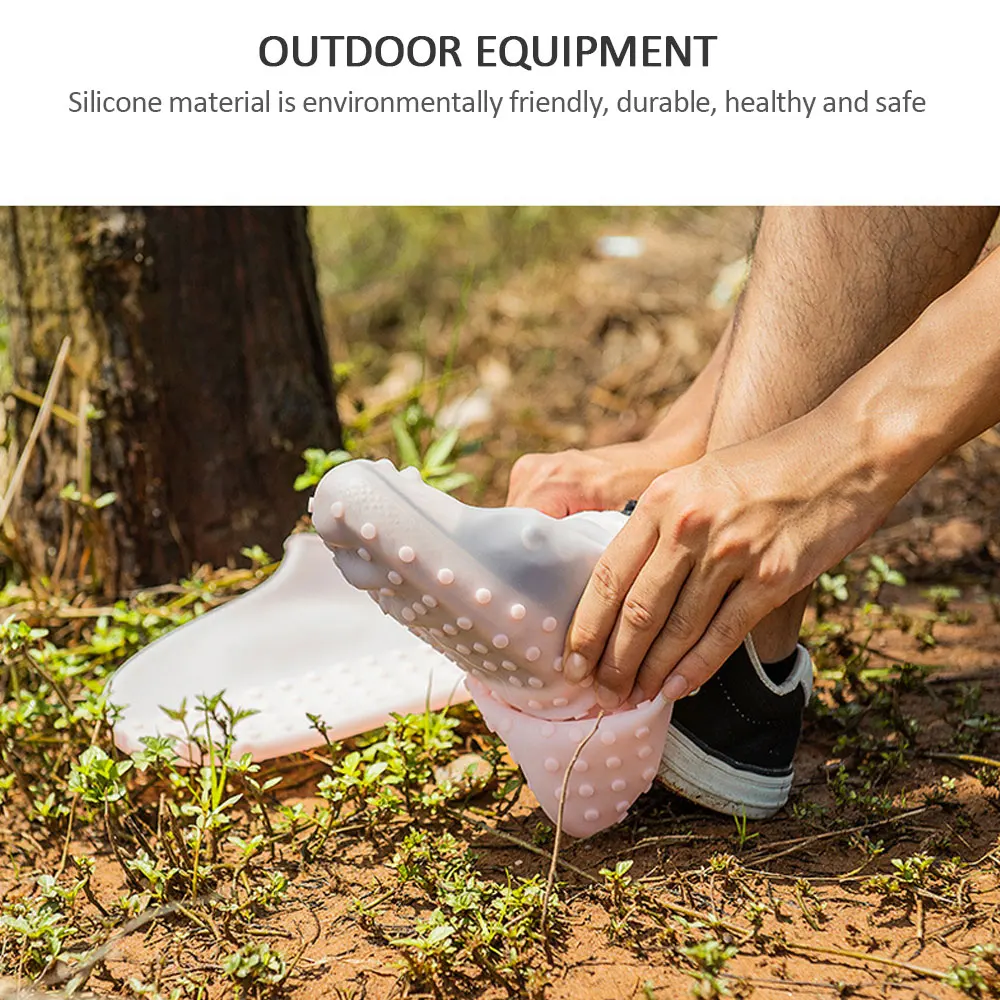 Водонепроницаемые силиконовые чехлы для обуви уличные непромокаемые походные противоскользящие бахилы пылезащитные Чехлы для мужской женской обуви