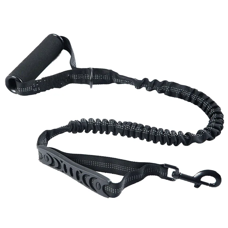 

Big Dog Traction Belt Stretch Double Hand Traction Dog Traction Leash Large and Medium Dog Nylon Double Thickened Reflective Dog