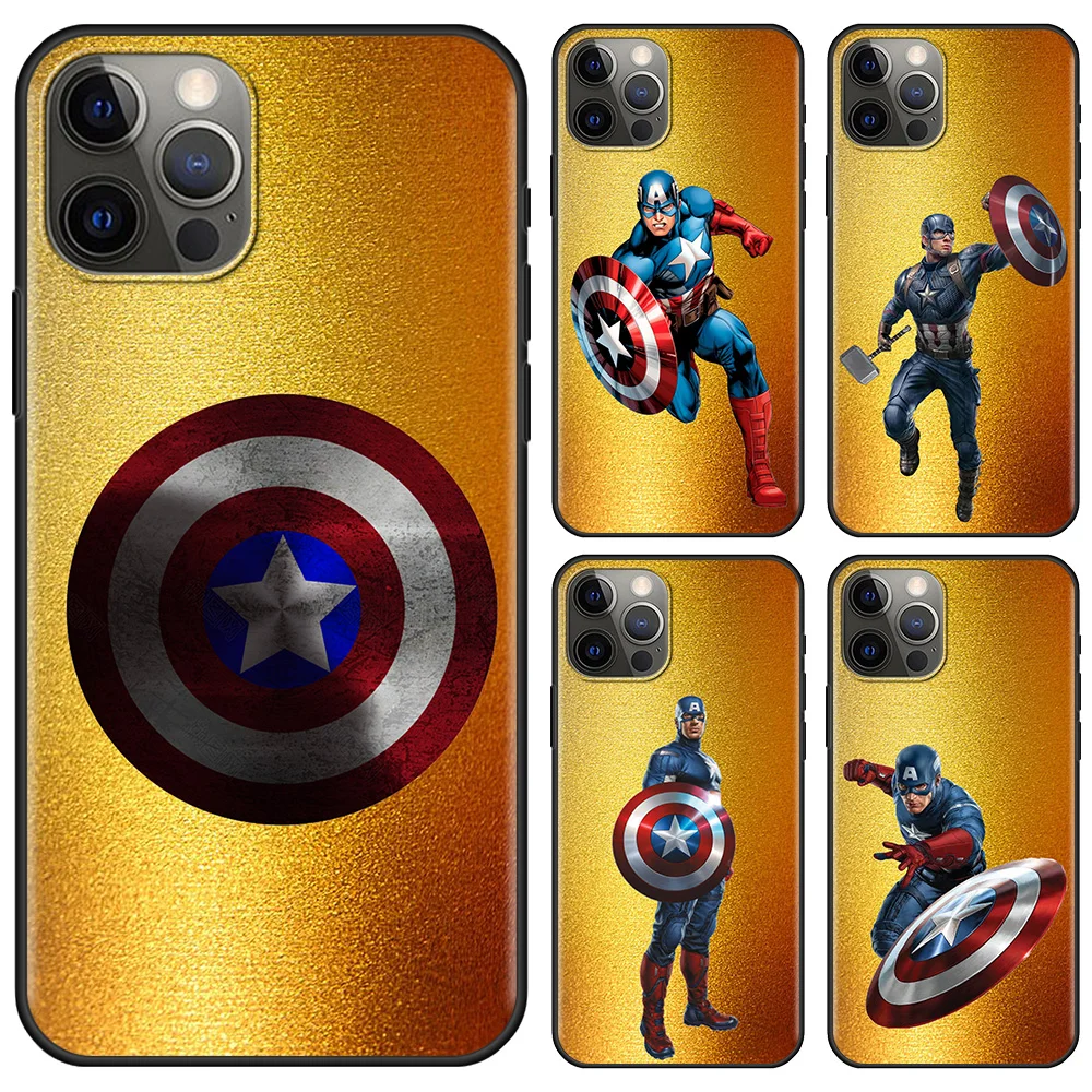 

Marvel General Shield Captain America Phone Case For iPhone 13 12 11 Pro Max 12 13 Mini X XR XS Max 6 6S 7 8 Plus 5 5S SE(2020)